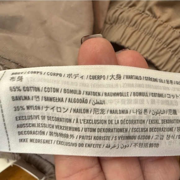 Abercrombie Women's Khaki Track Pants - Picture 6 of 7